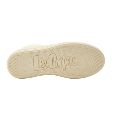 4. Lee Cooper Damenschuhe, sportliche Sneaker, beige Plateau, modisch