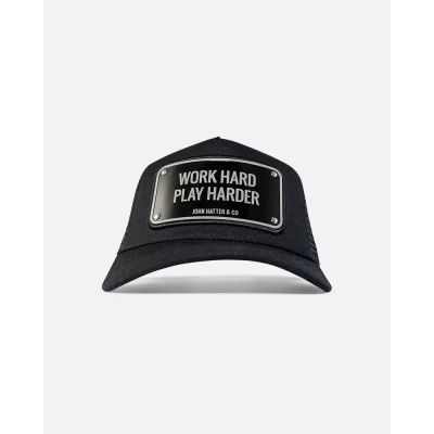 2. JOHN HATTER & CO WORK HARD PLAY HARDER SCHWARZ 1-1073-U00