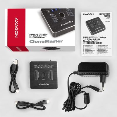 9. Axagon ADSA-M2C Festplatten-Dockingstation USB 3.2 Gen 2 (3.1 Gen 2) Typ-C