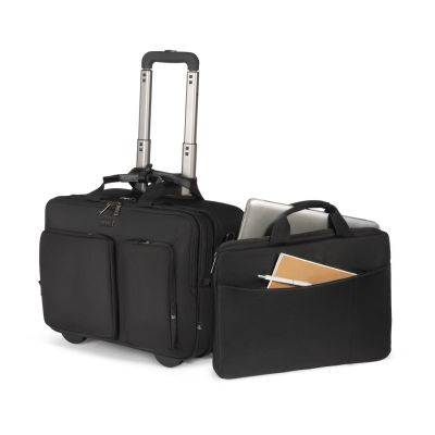 7. DICOTA D3250901 Laptoptasche 40,6 cm (16") im Kofferstil mit Füßen, Schwarz