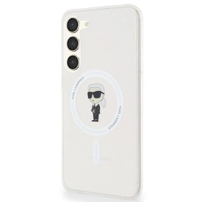 2. Karl Lagerfeld IML Ikonik MagSafe Hülle für Samsung Galaxy S24+ – transparent
