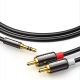 21. Ugreen AV116 10583 Audio-Miniklinkenkabel 3,5 mm (männlich) / 2RCA (männlich) 1,5 m – schwarz