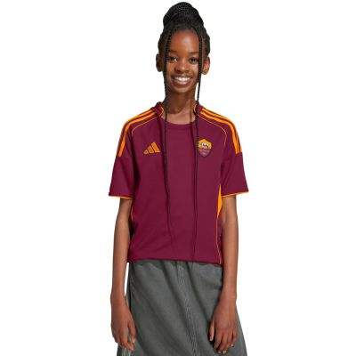 12. adidas AS Roma Heimtrikot 25/26, bordeauxrot, Kinder-Trikot JX2613