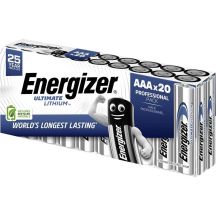 Energizer Ultimate Lithium L92 Micro AAA Batterie, 20er-Packung