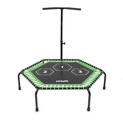 8. VIRTUFIT FITNESS PRO TRAMPOLIN MIT GRIFF - SCHWARZ - 127 CM