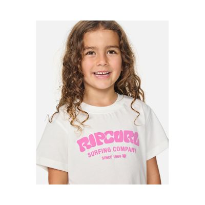 4. RIP CURL Surf Puff Relaxed Tee - Mädchen weiß
