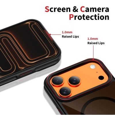 4. Tech-Protect MagHybrid MagSafe Hülle für iPhone 17 Pro – Schwarz und Rot