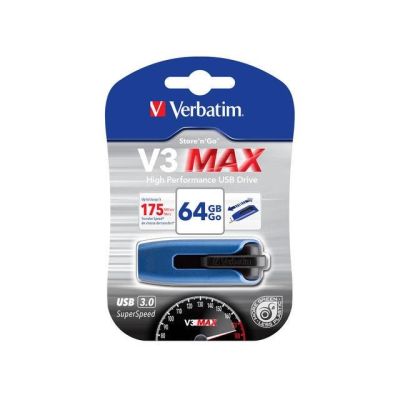 6. Verbatim Store 'n' Go V3 Max USB-Stick 64 GB USB Typ-A 3.2 Gen 1 (3.1 Gen 1) Blau