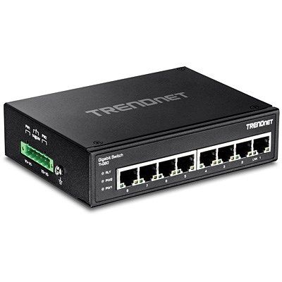 3. Trendnet TI-G80 Unmanaged Switch - 8 x 100/1000/10000 - DIN-Schienenmontage, Wandmontage - DC (TI-G80)
