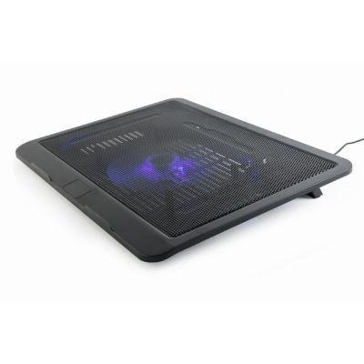 GEMBIRD 15" Notebook-Kühlständer mit 1 x 12 cm Lüfter, LED-Hintergrundbeleuchtung, NBS-1F15-04