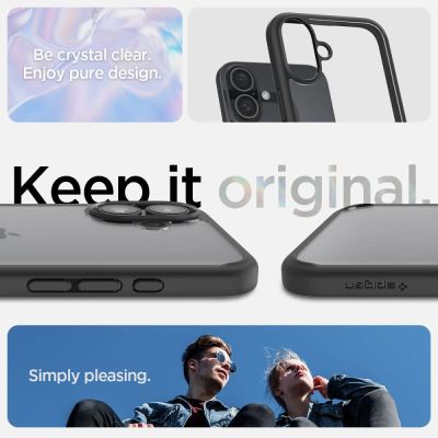 10. Spigen Ultra Hybrid-Hülle für iPhone 16 – mattschwarz
