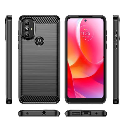 8. Carbon Case Flexible Hülle Motorola Moto G Power 2022 schwarz