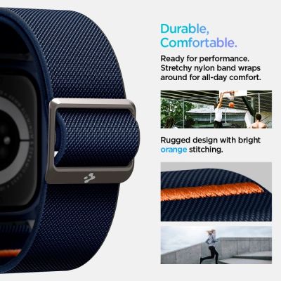 12. Spigen Lite Fit "Pro" Armband für Apple Watch 10 46mm - Marineblau