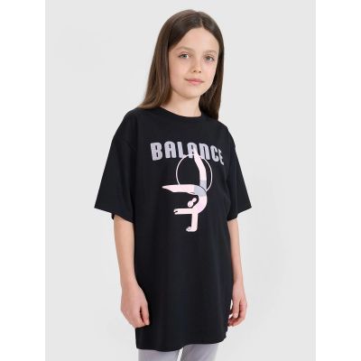 Oversized T-Shirt mit Aufdruck für Mädchen 4F FJRSS25TTSHF2646-20S