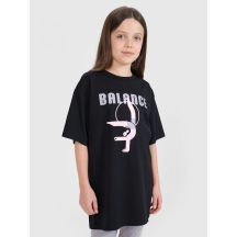 Oversized T-Shirt mit Aufdruck für Mädchen 4F FJRSS25TTSHF2646-20S