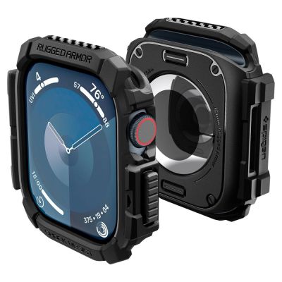 Spigen Rugged Armor Hülle für Apple Watch 10 (42 mm) – Schwarz