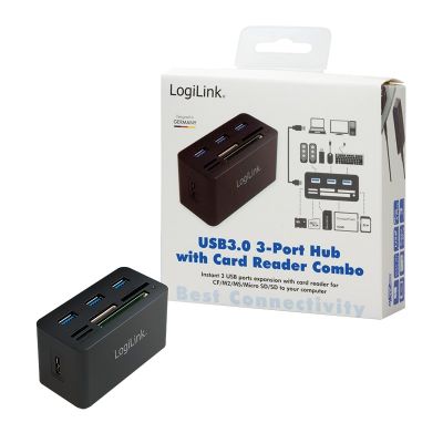 6. LogiLink CR0042 Kabelgebundene Dockingstation USB 3.2 Gen 1 (3.1 Gen 1) Typ-A Schwarz