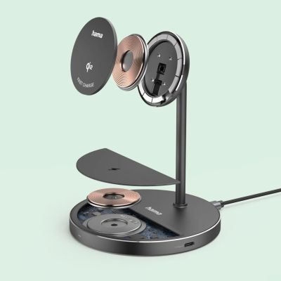 16. Hama 00201738 Handy-Ladegerät für Kopfhörer und Smartphones, Schwarz, USB, kabellos, Schnellladefunktion, intern