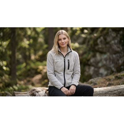 5. Damen-Fleecejacke Geographical Norway TAMOUREUSE LGREY DB LADY 047-1 (WZ8036F/GN-LIGHT GREY)