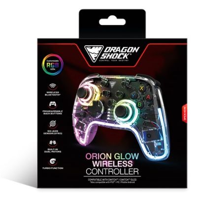 5. Dragonshock Orion Glow Black Bluetooth-Gamepad Analog/Digital Nintendo Switch