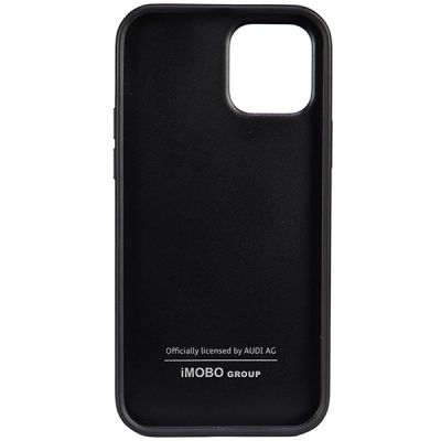 4. Audi Kunstleder iPhone 12/12 Pro 6,1" schwarz/schwarz Hardcase AU-TPUPCIP12P-TT/D1-BK