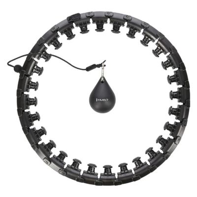 6. Plus Size Hula Hoop HMS HHW12 mit Nieten und Gewicht, schwarz