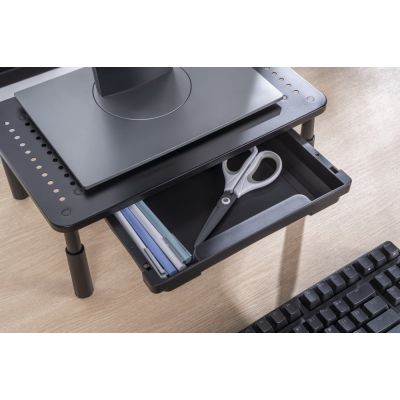 10. GEMBIRD VERSTELLBARER MONITORSTÄNDER MIT SCHUBLADE (RECHTECKIG)