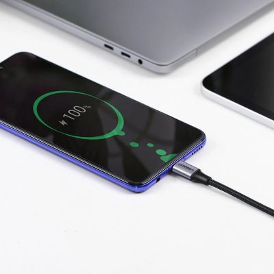 6. Ugreen US255 50125 USB-C (gerade) / USB-C (gewinkelt) PD QC-Kabel 60 W 3 A 2 m – grau