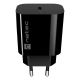 11. NATEC RIBERA 1X USB-C 20W SCHWARZES WANDLADEGERÄT