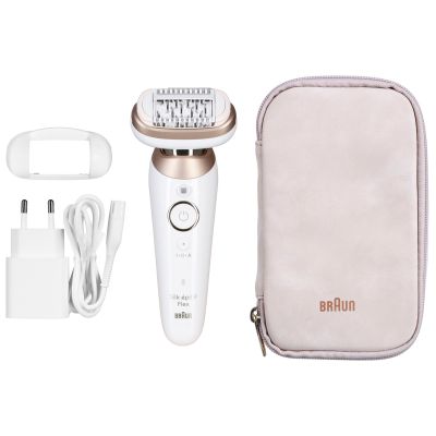 22. BRAUN Silk-épil 9-011 3D IPL Epilierer, Nass- und Trockenepilation, Weiß, Gold