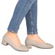 6. Damen-Pumps aus Leder mit niedrigem Absatz, beige, Rieker 43453-62