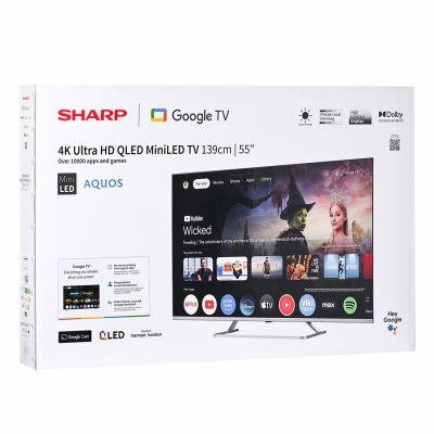 23. SHARP 55JP7265E QLED 55" 4K Ultra HD Google TV Dolby Digital Plus Schwarz