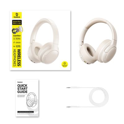 5. Baseus Bass BH1 Lite Kabelloser On-Ear-Kopfhörer mit Bluetooth 6.0 – Weiß