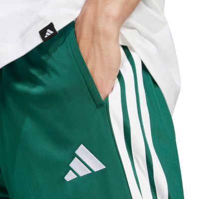 5. adidas Herren-Trikothose mit 3 Streifen, normaler Passform und offenem Saum, Grün, JI8806