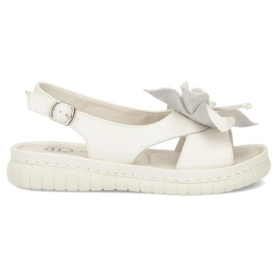 2. Beige Leder-Keilsandalen für Damen, Modell Filippo DS6965