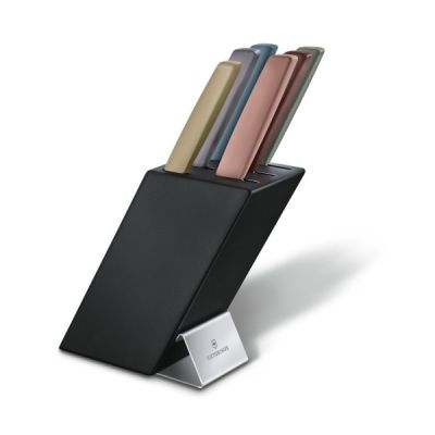 Victorinox V-6.71 86.66 Schweizer Messerblock im modernen Stil, 6-teilig, Buchenholz