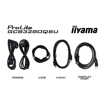 12. iiyama G-MASTER GCB3280QSU-B2 Computermonitor 80 cm (31,5") 2560 x 1440 px Dual QHD LED Schwarz