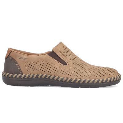 2. Rieker B2460-25 Herren-Lederschuhe zum Hineinschlüpfen, beige
