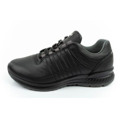 2. Grisport Herren-Sportschuhe aus schwarzem Leder, Modell Nero Avon, bequem und leicht