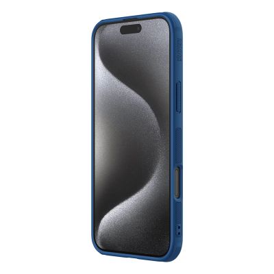 4. Nillkin Super Frosted Shield Pro magnetische Hülle für iPhone 16 Pro – blau