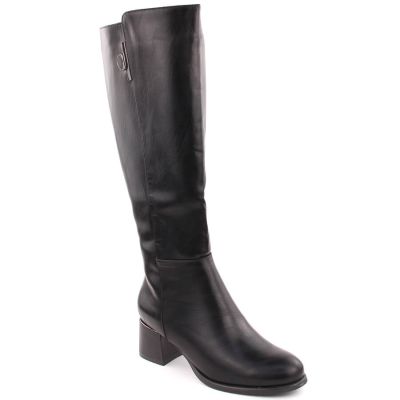 9. Damenstiefel mit Absatz, gefüttert, schwarz Jezzi MR2481-3