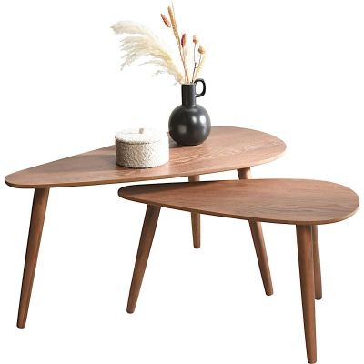 Set aus 2 Beistelltischen für das Wohnzimmer, MDF-Holz