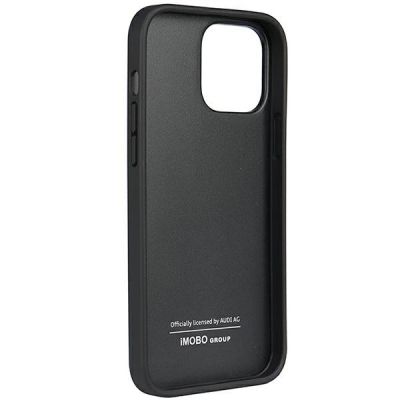 4. Audi Echtleder iPhone 13 Pro / 13 6,1" schwarz/schwarz Hardcase AU-TPUPCIP13P-Q8/D1-BK