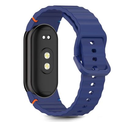 2. Tech-Protect Silikon-Sportarmband für Xiaomi Smart Band 8 / 9 / 10 / NFC - Blau