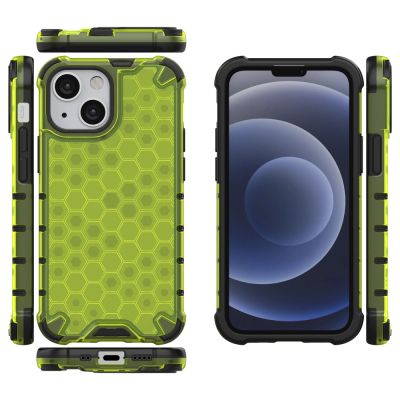2. Honeycomb Handyhülle Schutzhülle mit TPU Rahmen für iPhone 13 mini grün