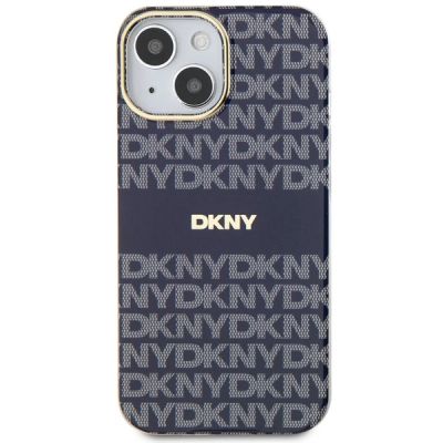 3. DKNY IML Mono & Stripe MagSafe Hülle für iPhone 15 / 14 / 13 – Blau