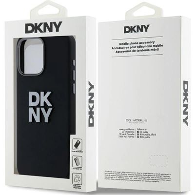 8. DKNY Liquid Silicone Metal Logo Hülle für iPhone 15 Pro – Schwarz