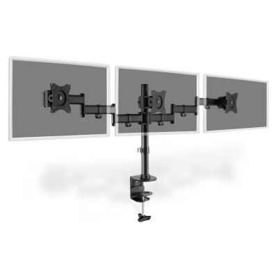 12. Dreifacher Tischständer (Klemme) 3xLCD max. 27" max. 8kg Neigung und Schwenkung 360° (PIVOT)