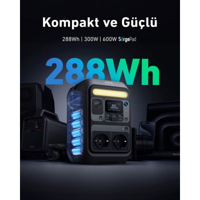 6. Anker Solix C300X 288Wh 300W Tragbare Powerstation