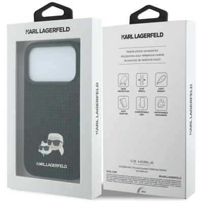 8. Karl Lagerfeld Strass-Hülle mit Karl&Choupette-Motiv für iPhone 17 Pro – Schwarz